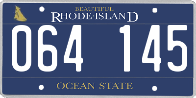 RI license plate 064145