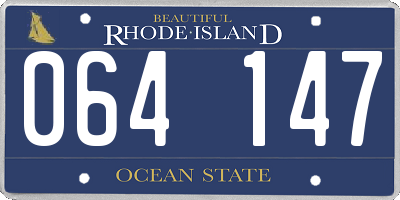 RI license plate 064147
