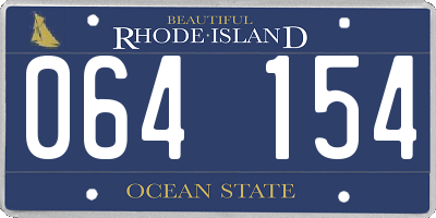 RI license plate 064154