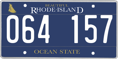 RI license plate 064157