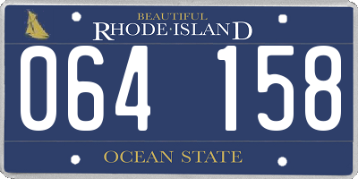 RI license plate 064158