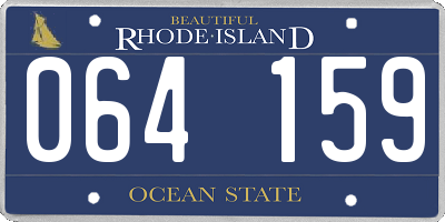 RI license plate 064159