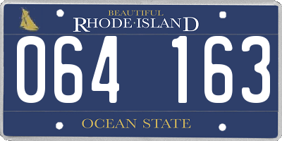 RI license plate 064163