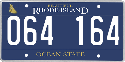RI license plate 064164