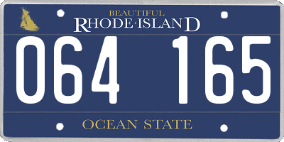 RI license plate 064165