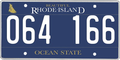 RI license plate 064166