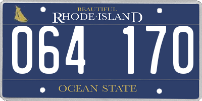 RI license plate 064170