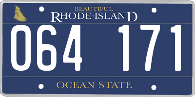 RI license plate 064171