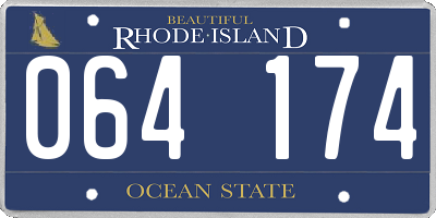 RI license plate 064174