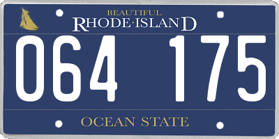 RI license plate 064175