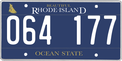 RI license plate 064177