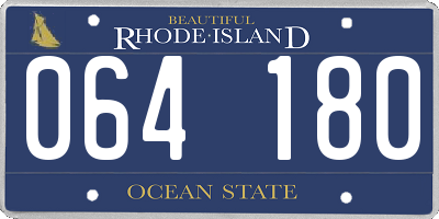 RI license plate 064180