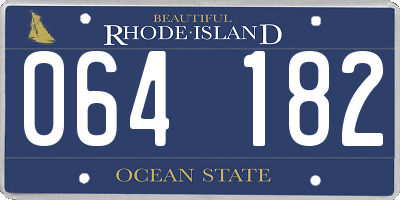 RI license plate 064182