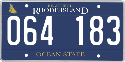 RI license plate 064183