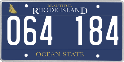 RI license plate 064184