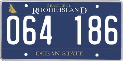 RI license plate 064186