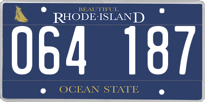 RI license plate 064187