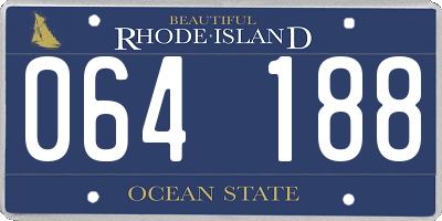 RI license plate 064188
