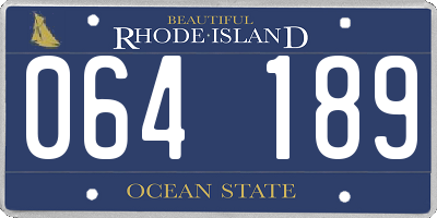 RI license plate 064189