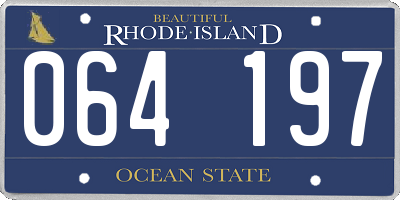 RI license plate 064197