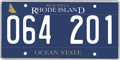 RI license plate 064201