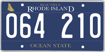 RI license plate 064210