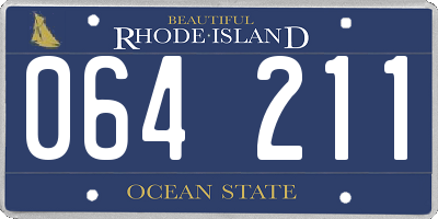 RI license plate 064211