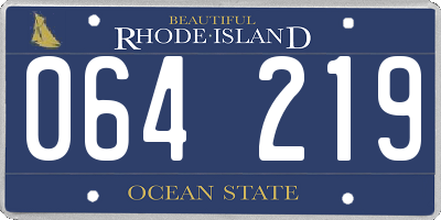 RI license plate 064219