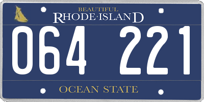 RI license plate 064221