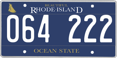 RI license plate 064222