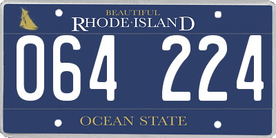 RI license plate 064224
