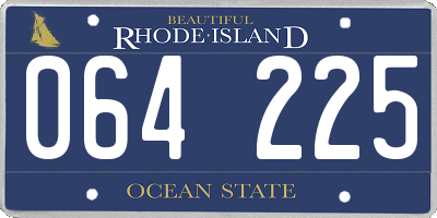 RI license plate 064225