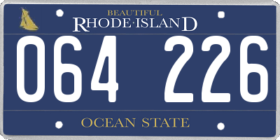 RI license plate 064226