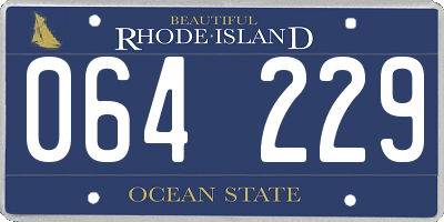 RI license plate 064229