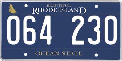 RI license plate 064230