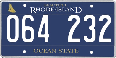 RI license plate 064232