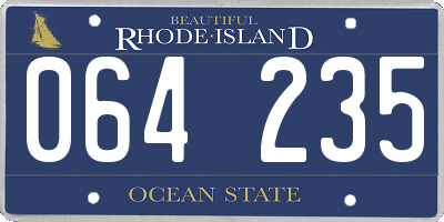 RI license plate 064235