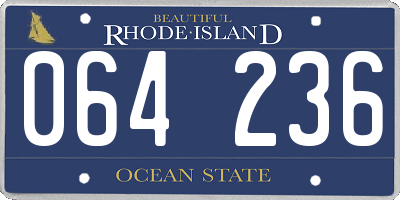 RI license plate 064236