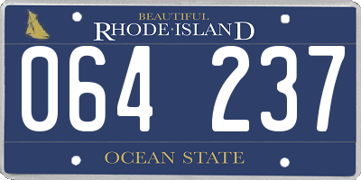 RI license plate 064237