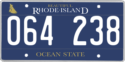RI license plate 064238