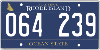 RI license plate 064239