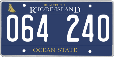 RI license plate 064240