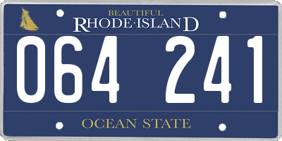 RI license plate 064241