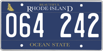 RI license plate 064242