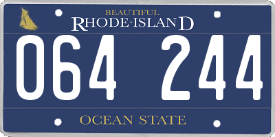 RI license plate 064244