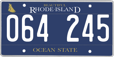 RI license plate 064245