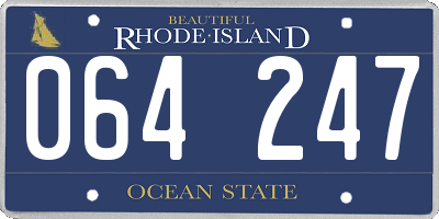 RI license plate 064247