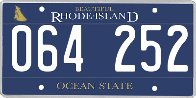 RI license plate 064252