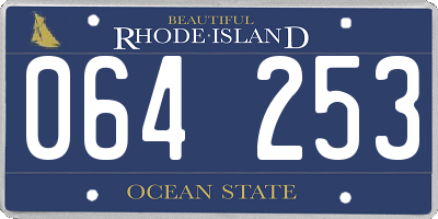 RI license plate 064253