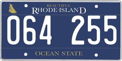 RI license plate 064255